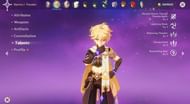 Electro Traveler's Talents in Genshin Impact 2.0 Traveler resonating with Electro element